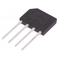 GBP206; Single-phase bridge rectifier; Urmax: 600V; If: 2A; Ifsm: 60A; GBP; YANGJIE TECHNOLOGY