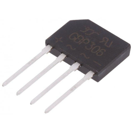 GBP306; Single-phase bridge rectifier; Urmax: 600V; If: 3A; Ifsm: 90A; GBP; YANGJIE TECHNOLOGY