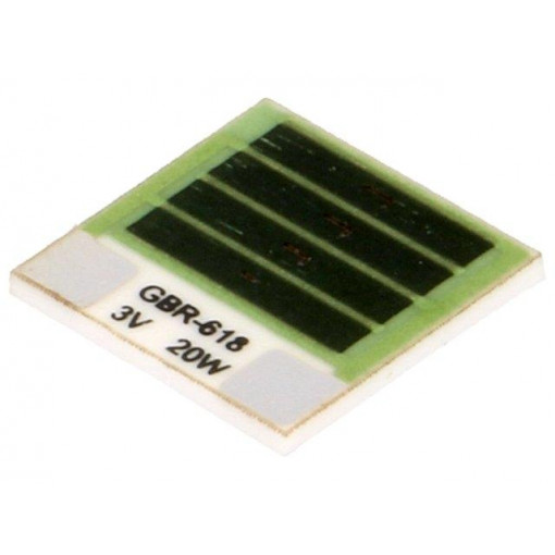 GBR-618-3-20-2; Resistor: thick film; heating; glued; 450mΩ; 20W; 12.7x12.7x1mm; TELPOD