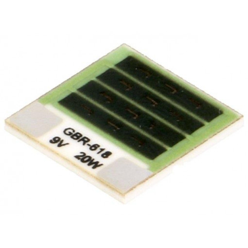 GBR-618-9-20-2; Resistor: thick film; heating; glued; 4.05Ω; 20W; 12.7x12.7x1mm; TELPOD