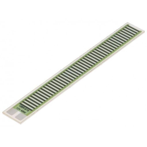 GBR-619-12-40-2; Resistor: thick film; heating; glued; 3.6Ω; 40W; 76.2x9.53x1mm; TELPOD