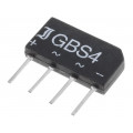 GBS4K; Single-phase bridge rectifier; Urmax: 800V; If: 4A; Ifsm: 80A; THT; DIOTEC SEMICONDUCTOR