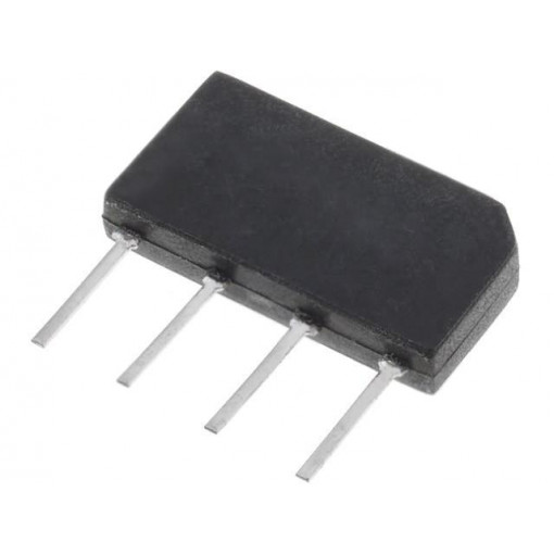 GBS4M; Single-phase bridge rectifier; Urmax: 1kV; If: 4A; Ifsm: 80A; THT; DIOTEC SEMICONDUCTOR