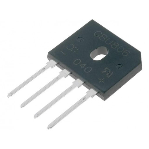 GBU806; Single-phase bridge rectifier; Urmax: 600V; If: 8A; Ifsm: 150A; GBU; YANGJIE TECHNOLOGY