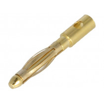 ; Plug; 2mm banana; 15A; Contacts: brass gold plated; 18AWG; 1.5mΩ; AMASS