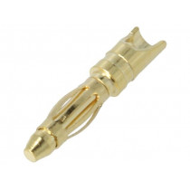 ; Plug; 2mm banana; 15A; Contacts: brass gold plated; 18AWG; 0.8mΩ; AMASS