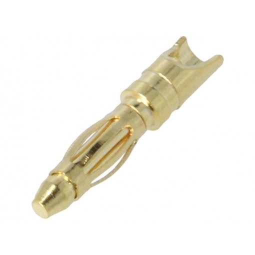 ; Plug; 2mm banana; 15A; Contacts: brass gold plated; 18AWG; 0.8mΩ; AMASS