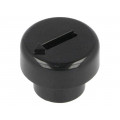 ; Knob; miniature; plastic; Øshaft: 6mm; Ø12x4.5mm; black; push-in; SR PASSIVES