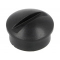 ; Knob; miniature; plastic; Øshaft: 6mm; Ø12x3mm; black; push-in; SR PASSIVES