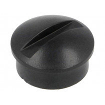 ; Knob; miniature; plastic; Øshaft: 6mm; Ø12x3mm; black; push-in; SR PASSIVES ; Knob; miniature; plastic; Øshaft: 6mm; Ø12x3mm; black; push-in; SR PASSIVES