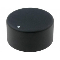 ; Knob; with pointer; aluminium,thermoplastic; Øshaft: 6mm; black; SR PASSIVES ; Knob; with pointer; aluminium,thermoplastic; Øshaft: 6mm; black; SR PASSIVES