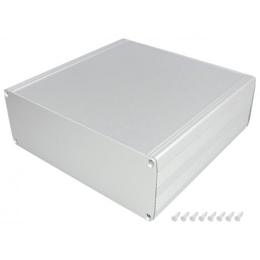 GD 165 59 160 ME; Enclosure: with panel; SHELL; X: 165.5mm; Y: 160mm; Z: 59.1mm; grey; FISCHER ELEKTRONIK