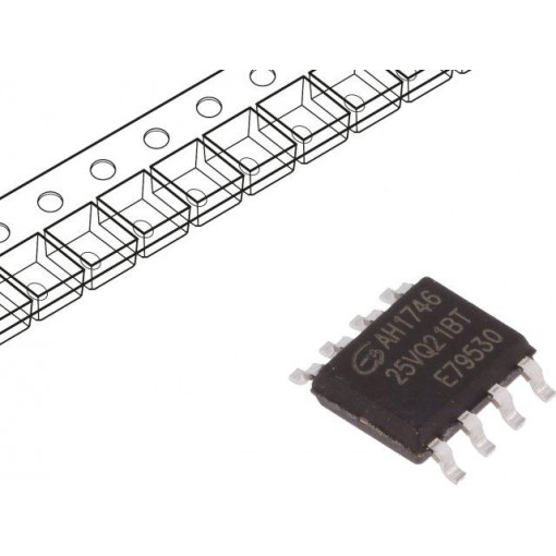 GD25VQ21BTIG; FLASH memory; 2Mbit; Quad I/O,SPI; 104MHz; 2.3÷3.6V; SOP8; serial; GIGADEVICE GD25VQ21BTIG; FLASH memory; 2Mbit; Quad I/O,SPI; 104MHz; 2.3÷3.6V; SOP8; serial; GIGADEVICE