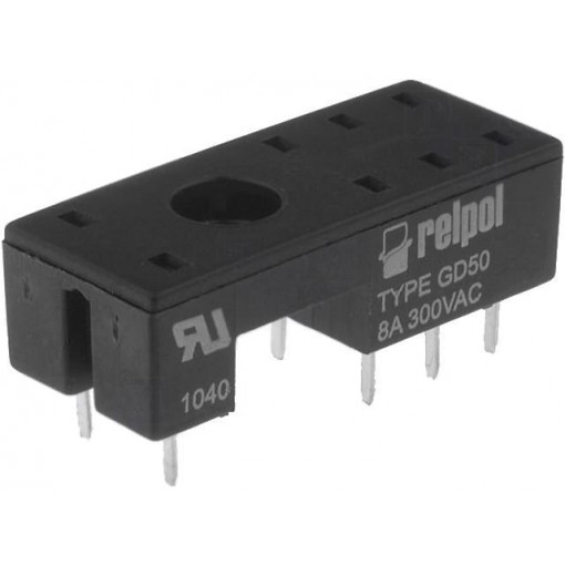 GD50; Socket; PIN: 8; 8A; 300VAC; Application: RMB841,RMB851; -40÷70°C; RELPOL GD50; Socket; PIN: 8; 8A; 300VAC; Application: RMB841,RMB851; -40÷70°C; RELPOL