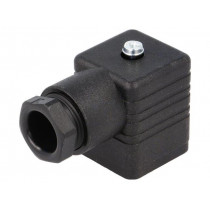 932109100 GDM 3011 J SCHWARZ; Connector: valve connector; plug; form A; 18mm; female; PIN: 4; 16A; HIRSCHMANN