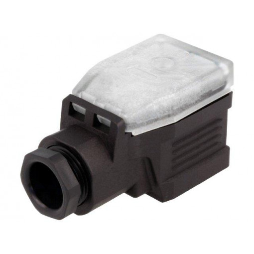 934455100 GDME 3020 BLACK; Connector: valve connector; plug; form A; 18mm; female; PIN: 4; 16A; HIRSCHMANN