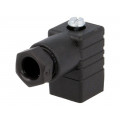 933137100 GDSN 207 SCHWARZ; Connector: valve connector; plug; form C; 8mm; female; PIN: 3; 6A; HIRSCHMANN