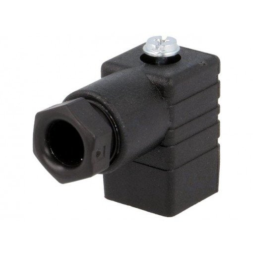 933137100 GDSN 207 SCHWARZ; Connector: valve connector; plug; form C; 8mm; female; PIN: 3; 6A; HIRSCHMANN