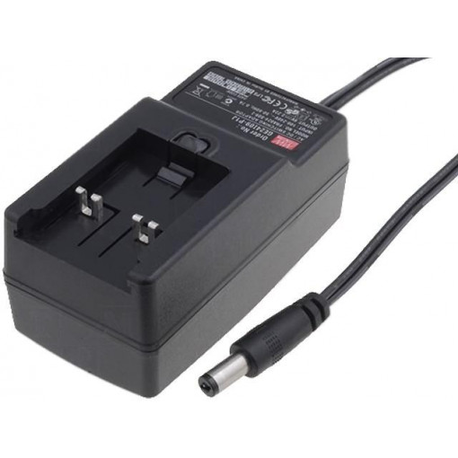 GE24I05-P1J; Power supply: switched-mode; 5VDC; 3A; Out: 5,5/2,1; 15W; 90÷264VAC; MEAN WELL