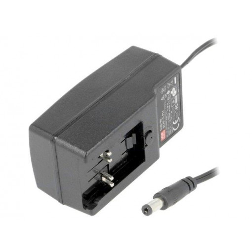GE30I15-P1J; Power supply: switched-mode; 15VDC; 2A; Out: 5,5/2,1; 30W; -10÷50°C; MEAN WELL