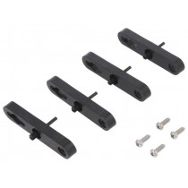 72002001; Set of wall holders; L: 95mm; W: 20mm; H: 10mm; Colour: black; SPELSBERG 72002001; Set of wall holders; L: 95mm; W: 20mm; H: 10mm; Colour: black; SPELSBERG