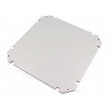 72000301; Mounting plate; insulating; W: 250mm; L: 250mm; Series: GEOS; grey; SPELSBERG
