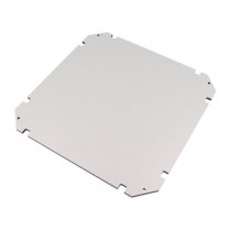 72000301; Mounting plate; insulating; W: 250mm; L: 250mm; Series: GEOS; grey; SPELSBERG