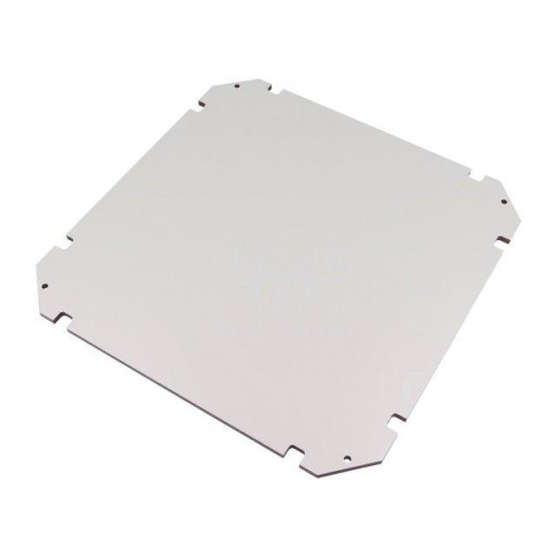 72000301; Mounting plate; insulating; W: 250mm; L: 250mm; Series: GEOS; grey; SPELSBERG