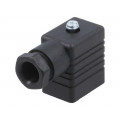 934456100 GM 216 NJ SCHWARZ; Connector: valve connector; plug; form B; 11mm; female; PIN: 3; 250V; HIRSCHMANN
