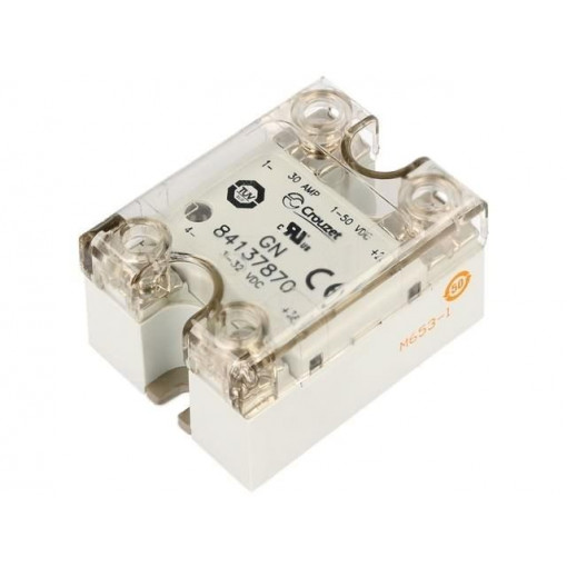 84137870; Relay: solid state; 30A; 1÷50VDC; Variant: 1-phase; Series: 8413,GN; CRYDOM 84137870; Relay: solid state; 30A; 1÷50VDC; Variant: 1-phase; Series: 8413,GN; CRYDOM