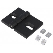 GN 161-68; Hinge; Width: 68mm; cast zinc; black; H: 50mm; ELESA+GANTER