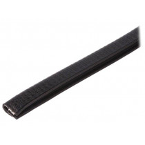 GN 2184-14-SW-10; Hole and edge shield; PVC; L: 10m; black; H: 14mm; W: 10.5mm; ELESA+GANTER