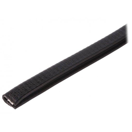 GN 2184-14-SW-10; Hole and edge shield; PVC; L: 10m; black; H: 14mm; W: 10.5mm; ELESA+GANTER