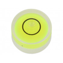 GN 2281-KT-14-G-40-1; Spirit level; H: 8mm; Ømount.hole: 14mm; plastic; Body: white; ELESA+GANTER GN 2281-KT-14-G-40-1; Spirit level; H: 8mm; Ømount.hole: 14mm; plastic; Body: white; ELESA+GANTER