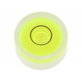 GN 2281-KT-18-G-40-1; Spirit level; H: 9mm; Ømount.hole: 18mm; plastic; Body: white; ELESA+GANTER GN 2281-KT-18-G-40-1; Spirit level; H: 9mm; Ømount.hole: 18mm; plastic; Body: white; ELESA+GANTER