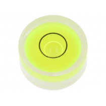 GN 2281-KT-18-G-40-1; Spirit level; H: 9mm; Ømount.hole: 18mm; plastic; Body: white; ELESA+GANTER GN 2281-KT-18-G-40-1; Spirit level; H: 9mm; Ømount.hole: 18mm; plastic; Body: white; ELESA+GANTER