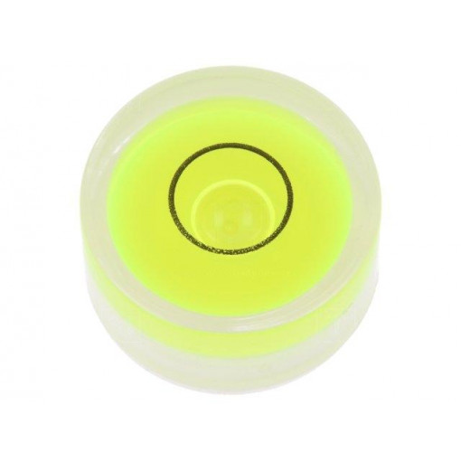 GN 2281-KT-18-G-40-1; Spirit level; H: 9mm; Ømount.hole: 18mm; plastic; Body: white; ELESA+GANTER