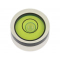 GN 2281-KT-18-G-40-2; Spirit level; H: 9mm; Ømount.hole: 18mm; plastic; Body: white; ELESA+GANTER GN 2281-KT-18-G-40-2; Spirit level; H: 9mm; Ømount.hole: 18mm; plastic; Body: white; ELESA+GANTER
