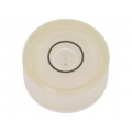 GN 2281-KT-18-K-40-1; Spirit level; H: 9mm; Ømount.hole: 18mm; plastic; Body: white; ELESA+GANTER GN 2281-KT-18-K-40-1; Spirit level; H: 9mm; Ømount.hole: 18mm; plastic; Body: white; ELESA+GANTER