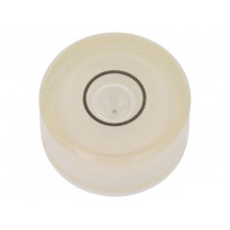 GN 2281-KT-18-K-40-1; Spirit level; H: 9mm; Ømount.hole: 18mm; plastic; Body: white; ELESA+GANTER GN 2281-KT-18-K-40-1; Spirit level; H: 9mm; Ømount.hole: 18mm; plastic; Body: white; ELESA+GANTER