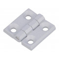 GN 237-ZD-30-30-A-SR; Hinge; Width: 30mm; zinc and aluminium alloy; silver; H: 30mm; ELESA+GANTER