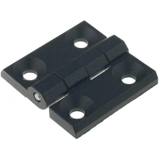GN 237-ZD-40-40-A-SW; Hinge; Width: 40mm; zinc and aluminium alloy; black; H: 40mm; ELESA+GANTER