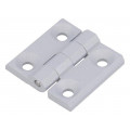 GN 237-ZD-40-40-A-SR; Hinge; Width: 40mm; zinc and aluminium alloy; silver; H: 40mm; ELESA+GANTER