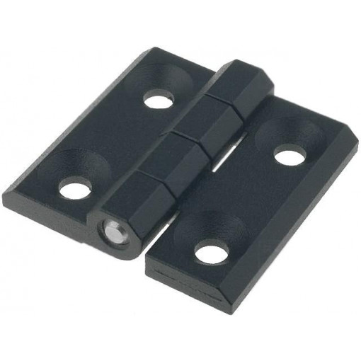 GN 237-ZD-50-50-A-SW; Hinge; Width: 50mm; zinc and aluminium alloy; black; H: 50mm; ELESA+GANTER