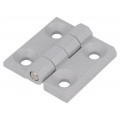 GN 237-ZD-60-60-A-SR; Hinge; Width: 60mm; zinc and aluminium alloy; silver; H: 60mm; ELESA+GANTER