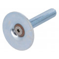 GN 40-40-M10-50-A0-S; Foot of pin; Base dia: 40mm; M10; steel; Plunger length: 50mm; ELESA+GANTER