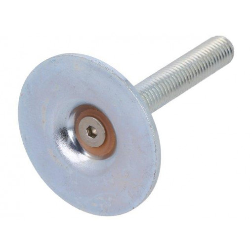 GN 40-40-M8-50-A0-S; Foot of pin; Base dia: 40mm; M8; steel; Plunger length: 50mm; ELESA+GANTER