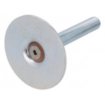 GN 40-50-M10-60-A0-S; Foot of pin; Base dia: 50mm; M10; steel; Plunger length: 60mm; ELESA+GANTER