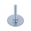 GN 40-60-M10-60-A0-S; Foot of pin; Base dia: 60mm; M10; steel; Plunger length: 60mm; ELESA+GANTER