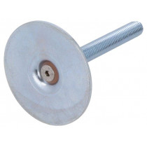 GN 40-60-M10-80-A0-S; Foot of pin; Base dia: 60mm; M10; steel; Plunger length: 80mm; ELESA+GANTER